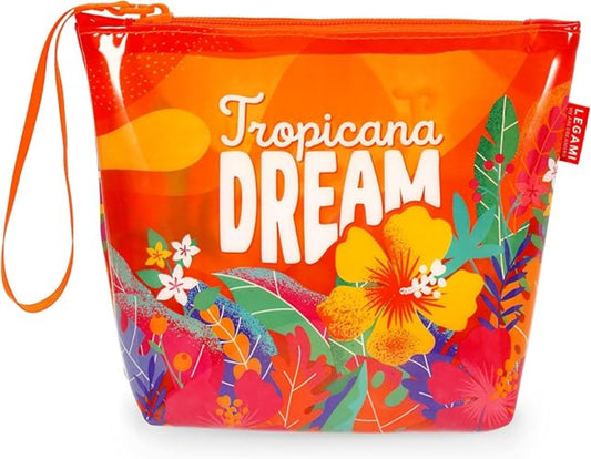LEGAMI Beach Pouch Summer Is Magic transparent 20x16