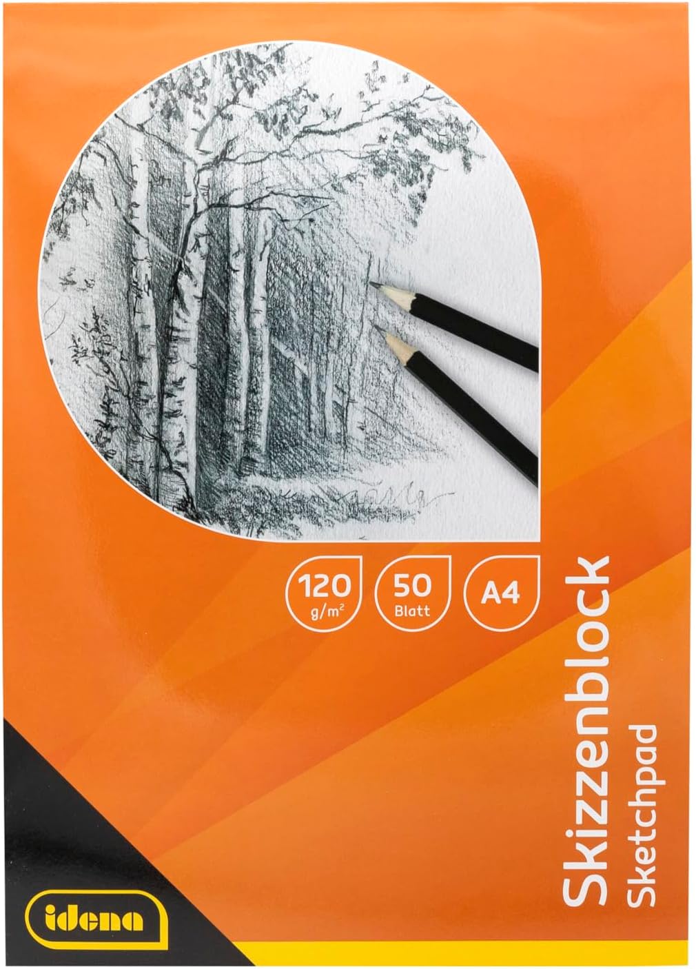 Idena Skizzenblock DIN A4 50 Blatt 120 g/m² säurefrei