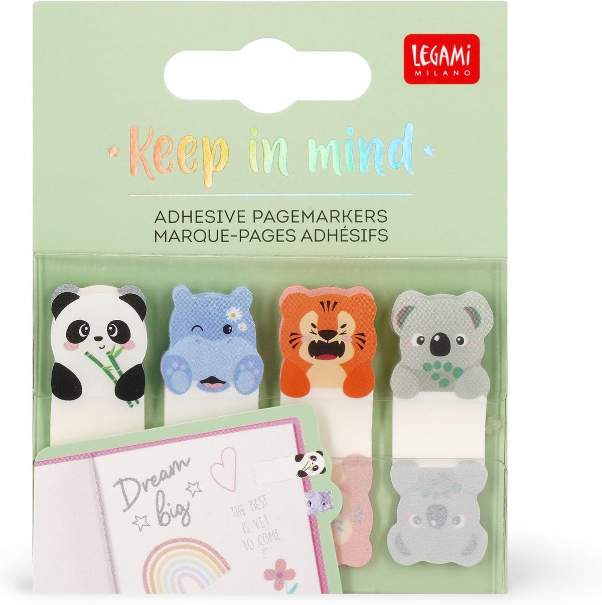 Legami Seitenmarker Keep in Mind Cute Animals – 80 Stk.