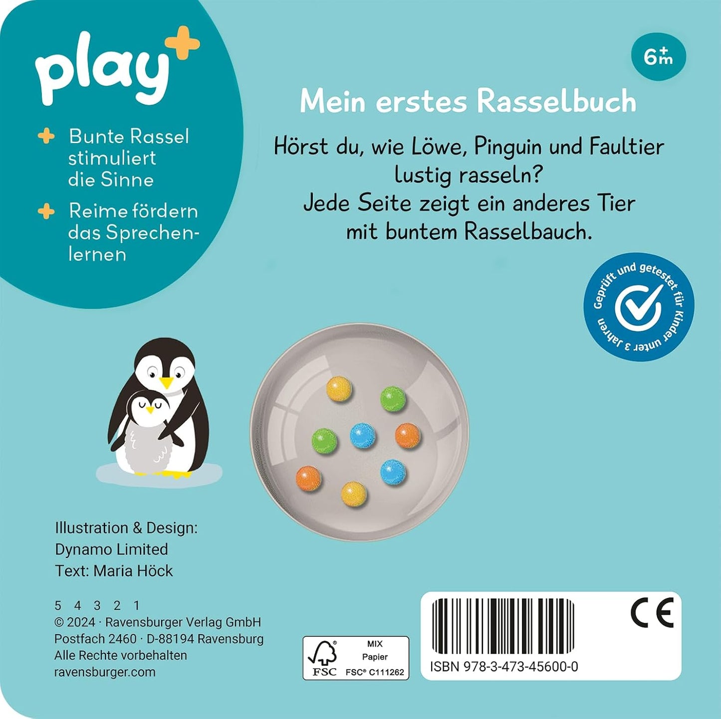 Ravensburger Rasselbuch Tiere – Babybuch ab 6 Monate