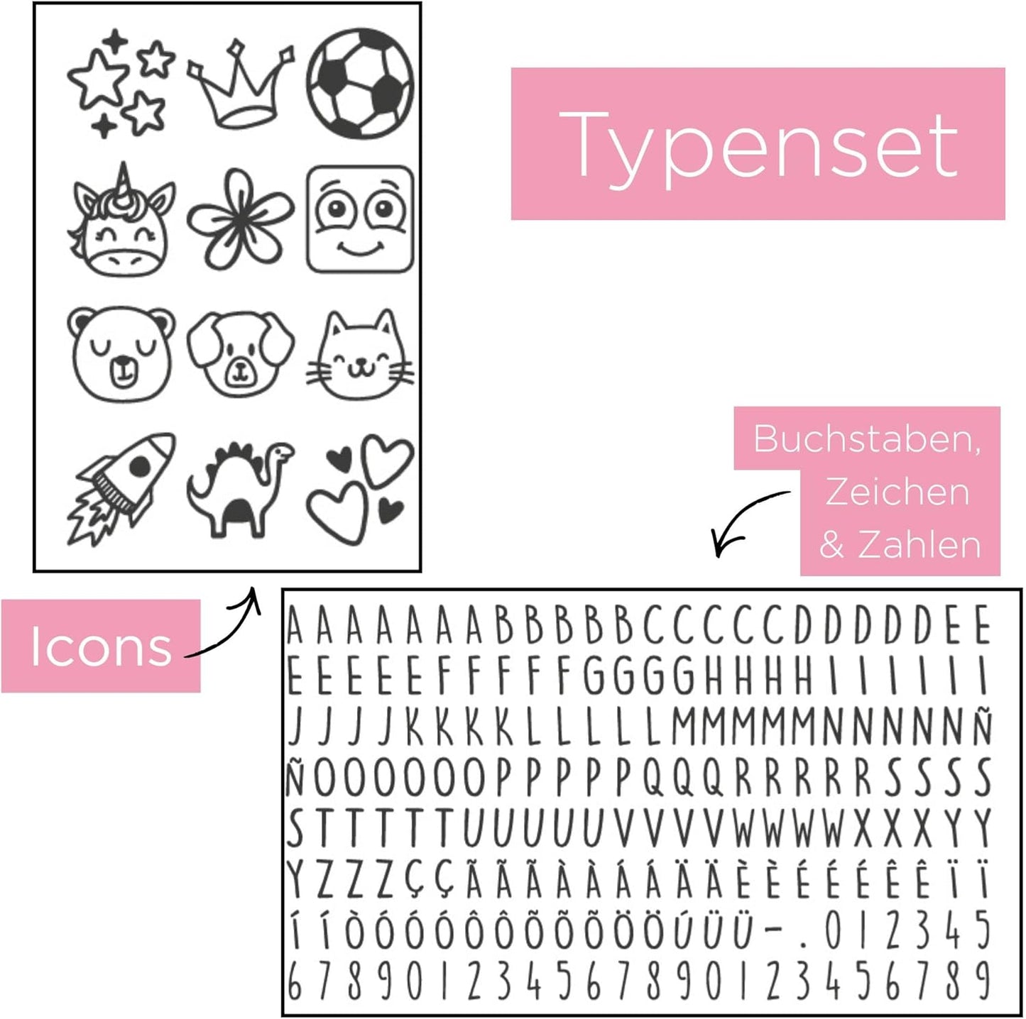 COLOP MARKY Markier-Set rosa – Namens-Stempel für Kinder