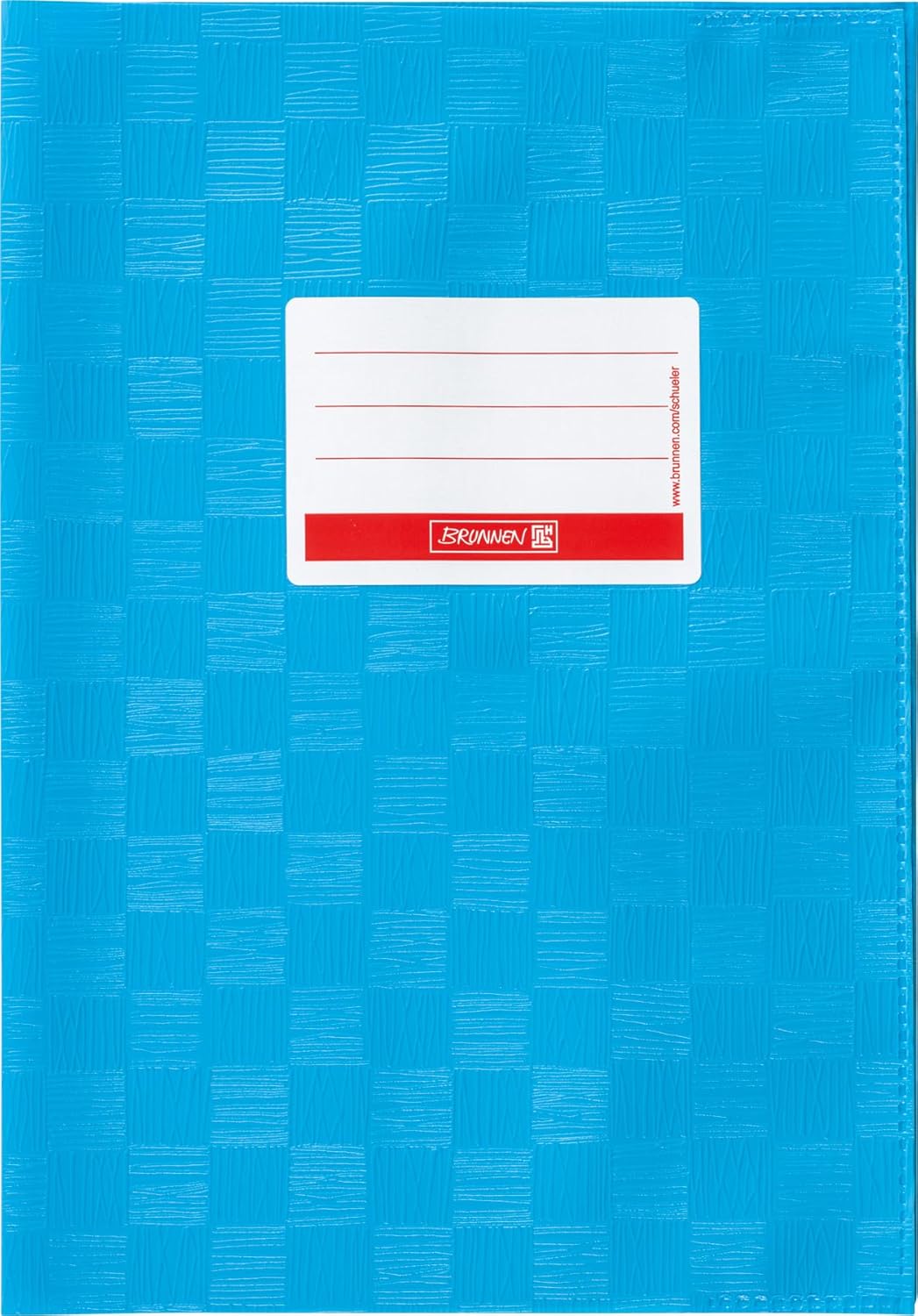 BRUNNEN Hefthülle A4 - Mittelblau mit Baststruktur & Namensschild