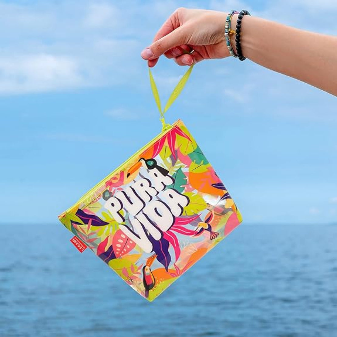Legami Beach Pouch Pura Vida Mare transparent 20x16 cm