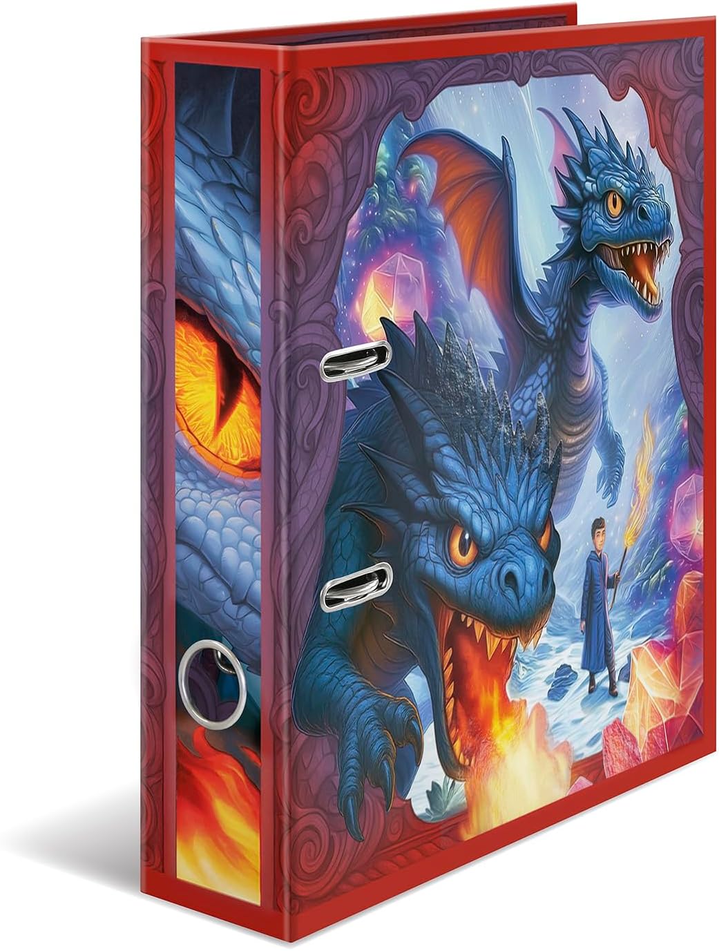 HERMA 20141 Motivordner A4 Drache, 7 cm