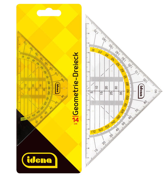 Idena Geodreieck 14 cm transparent ohne Griff