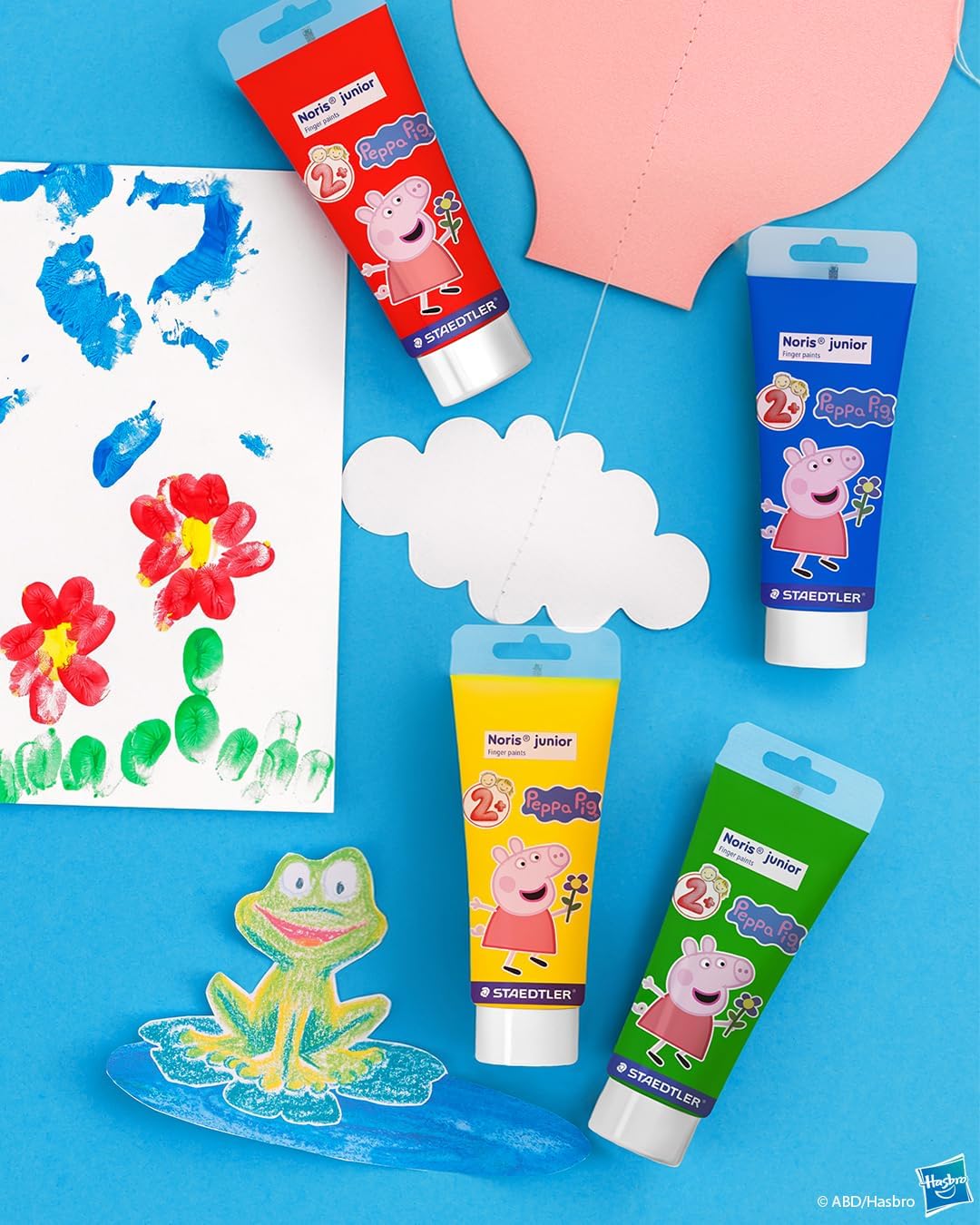 STAEDTLER Fingermalfarbe Peppa Wutz – 4 Farben, schnelltrocknend