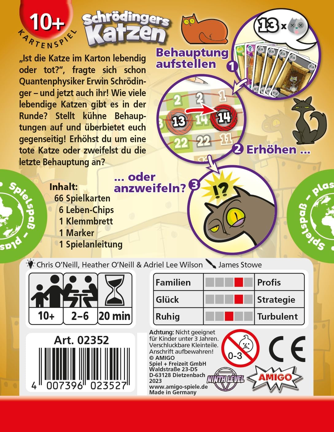 AMIGO Schrödingers Katzen Kartenspiel 2–6 Spieler