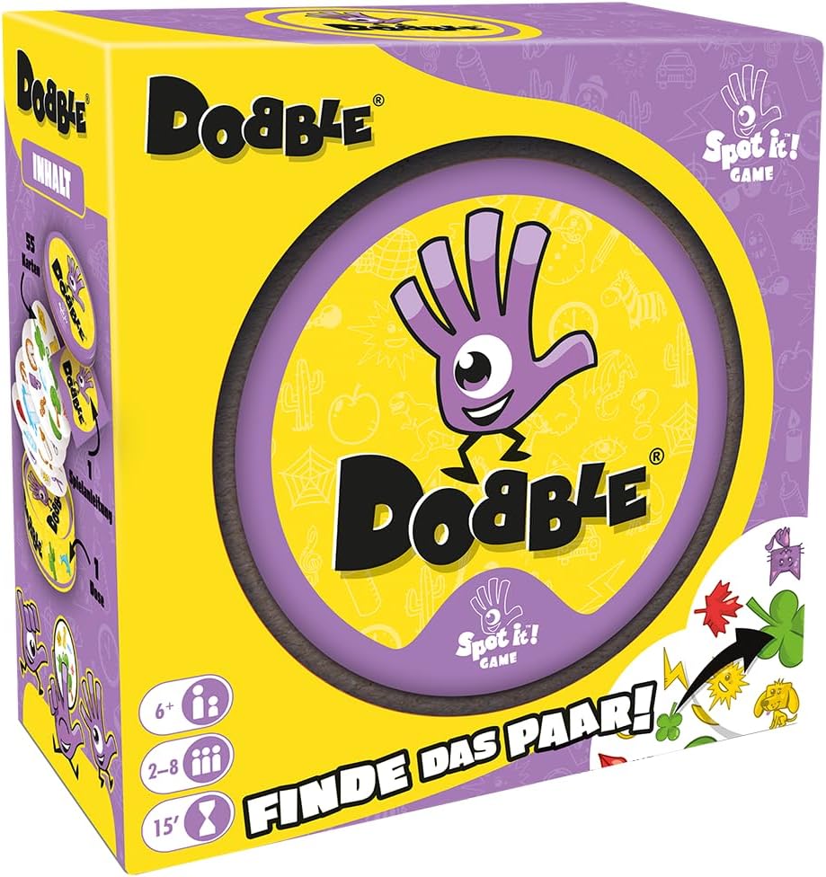Dobble Spot it! - Reaktionsspiel für Familie (2-8 Spieler)
