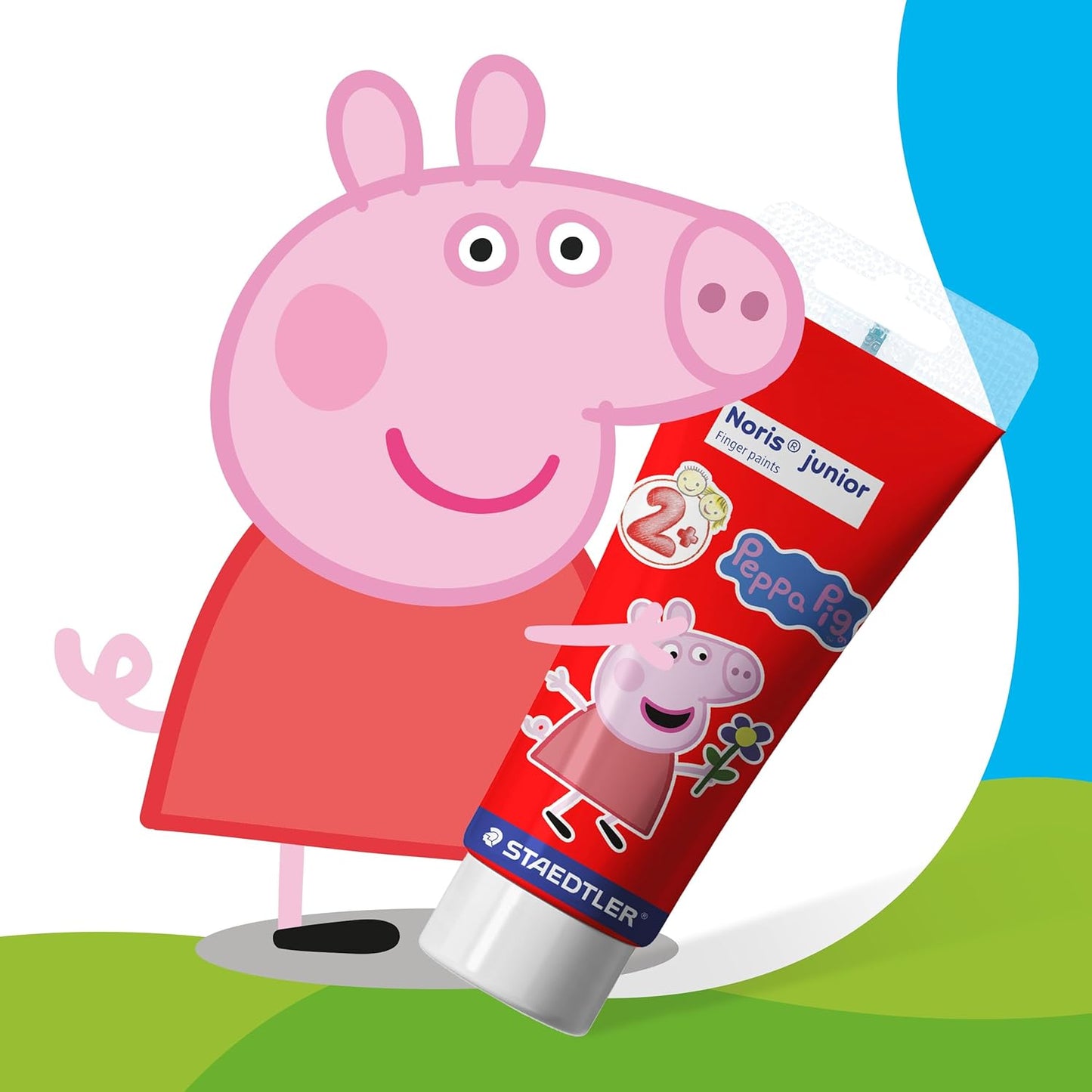 STAEDTLER Fingermalfarbe Peppa Wutz – 4 Farben, schnelltrocknend