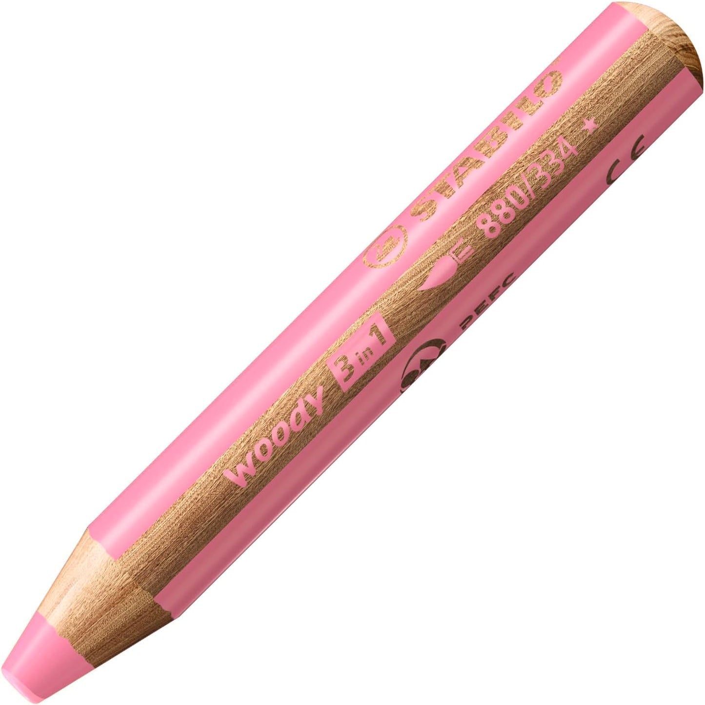 STABILO woody 3in1 Buntstift Pink 10 cm