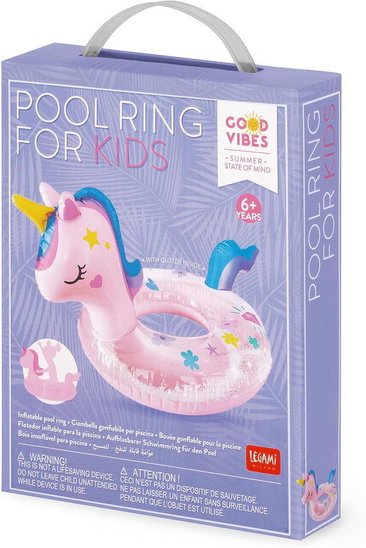 LEGAMI Schwimmring Kinder Unicorn aufblasbar Pool