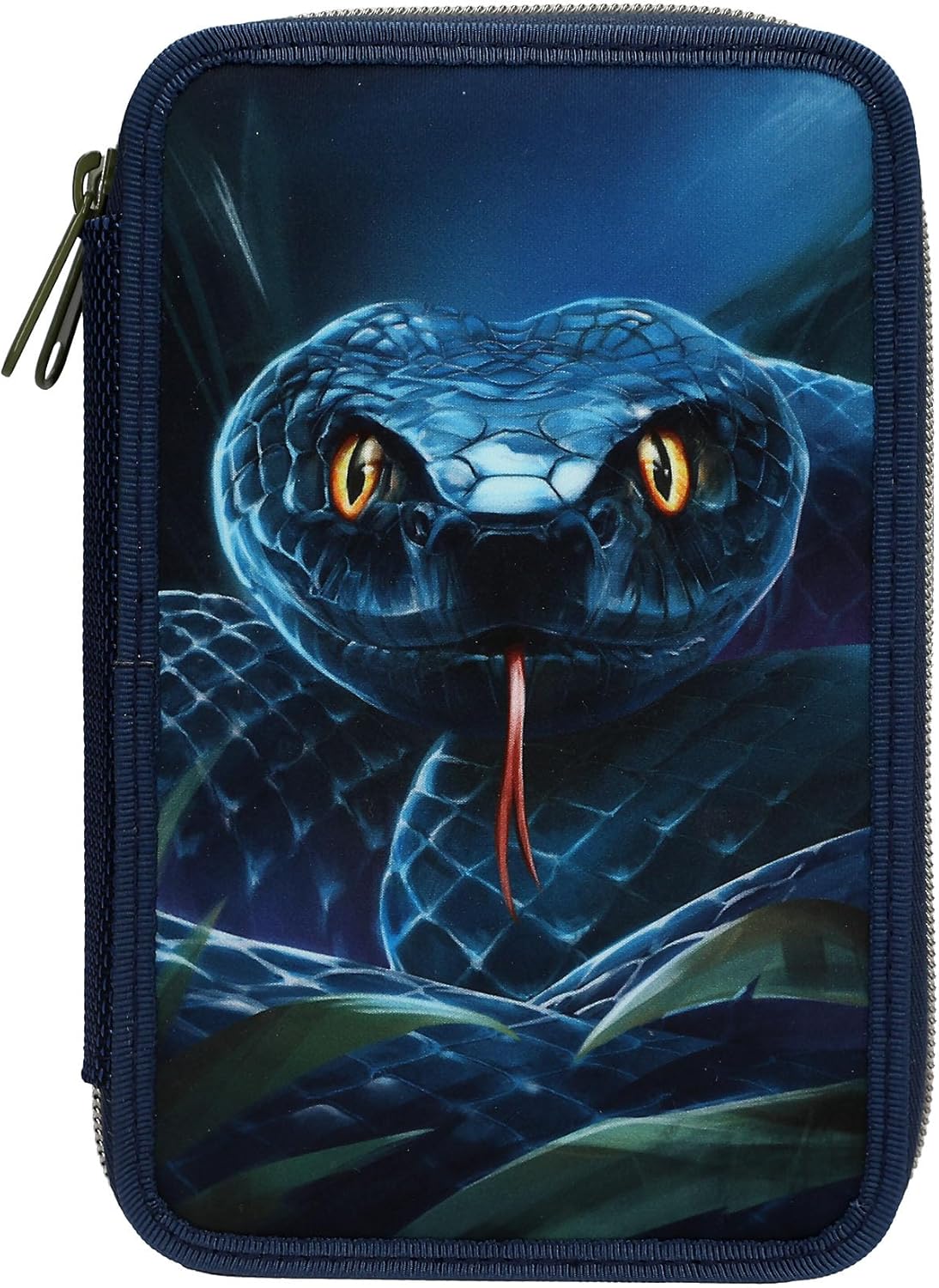 Adventure World Federtasche 2-Fach mit Schlangen-Motiv