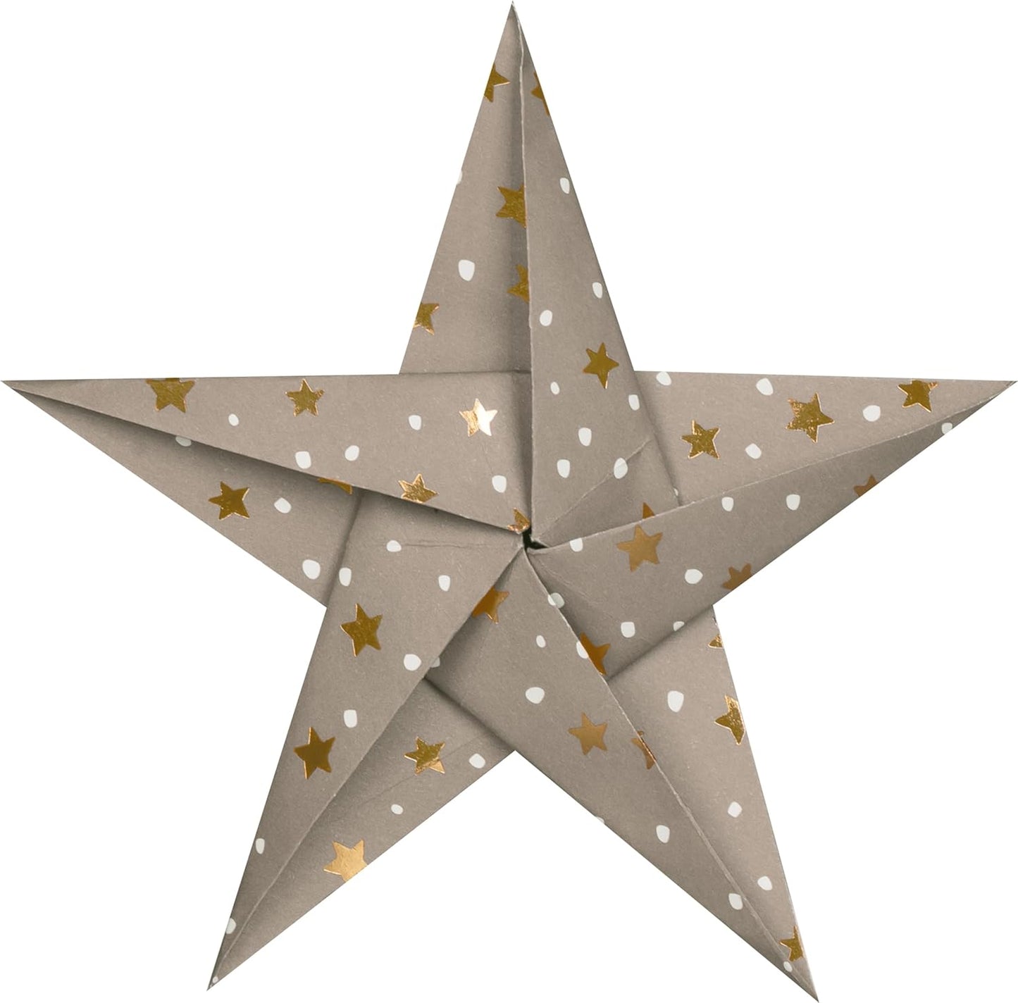 Faltblätter-Set Sterne 40 Blatt - Gold & Weiß 15x15 & 20x20cm