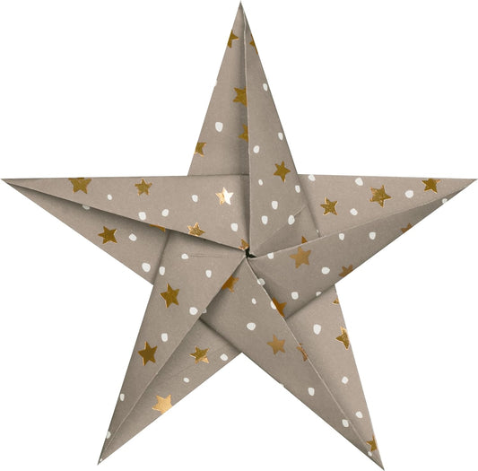 Faltblätter-Set Sterne 40 Blatt - Gold & Weiß 15x15 & 20x20cm