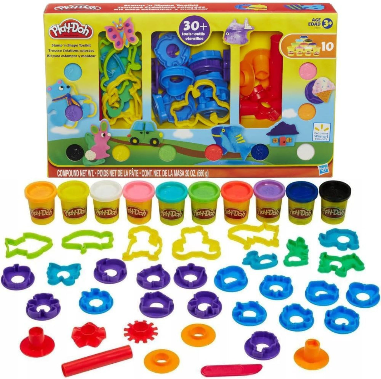 Play-Doh Kreativbox - 30+ Werkzeuge & 10 Dosen Knete