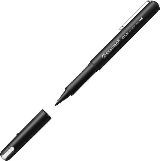 STABILO driver Faserschreiber schwarz 0,8 mm – Einzelstift