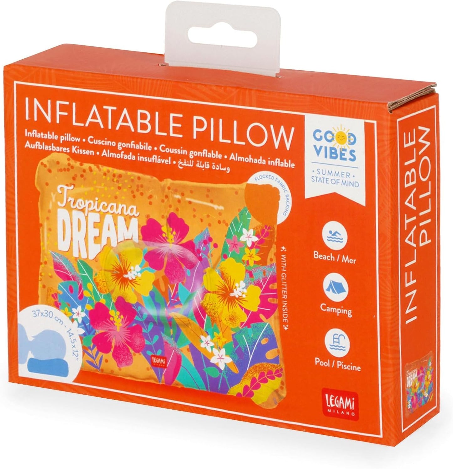 LEGAMI Aufblasbares Kissen Tropicana Dream Ø40 cm