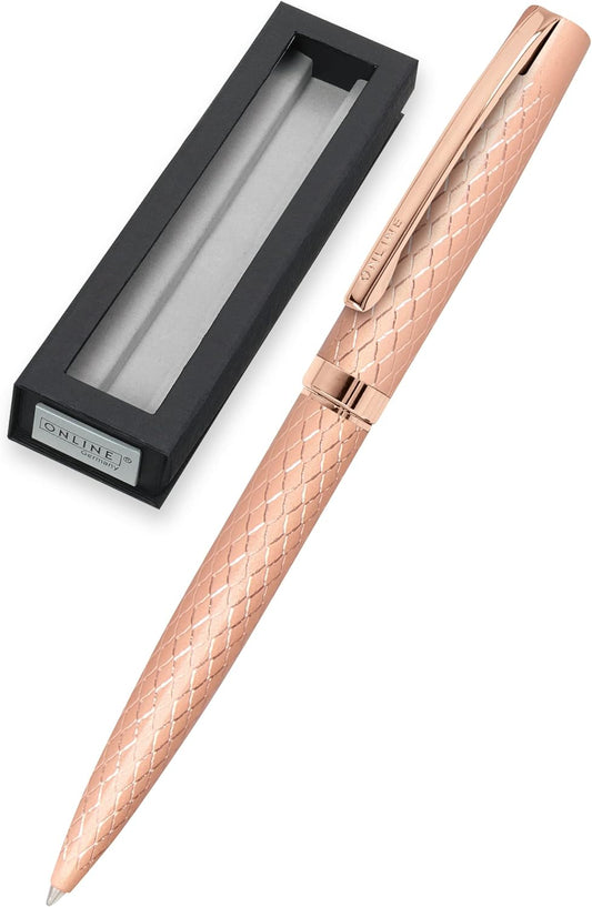 Premium Kugelschreiber Eleganza Diamond Roségold - Luxuriöser Metallstift in exklusiver Geschenkbox