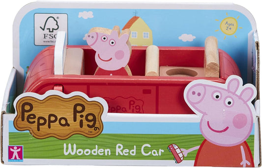 BOTI Peppa Pig Holz-Familienauto - Schiebespielzeug für Kleinkinder ab 18 Monaten