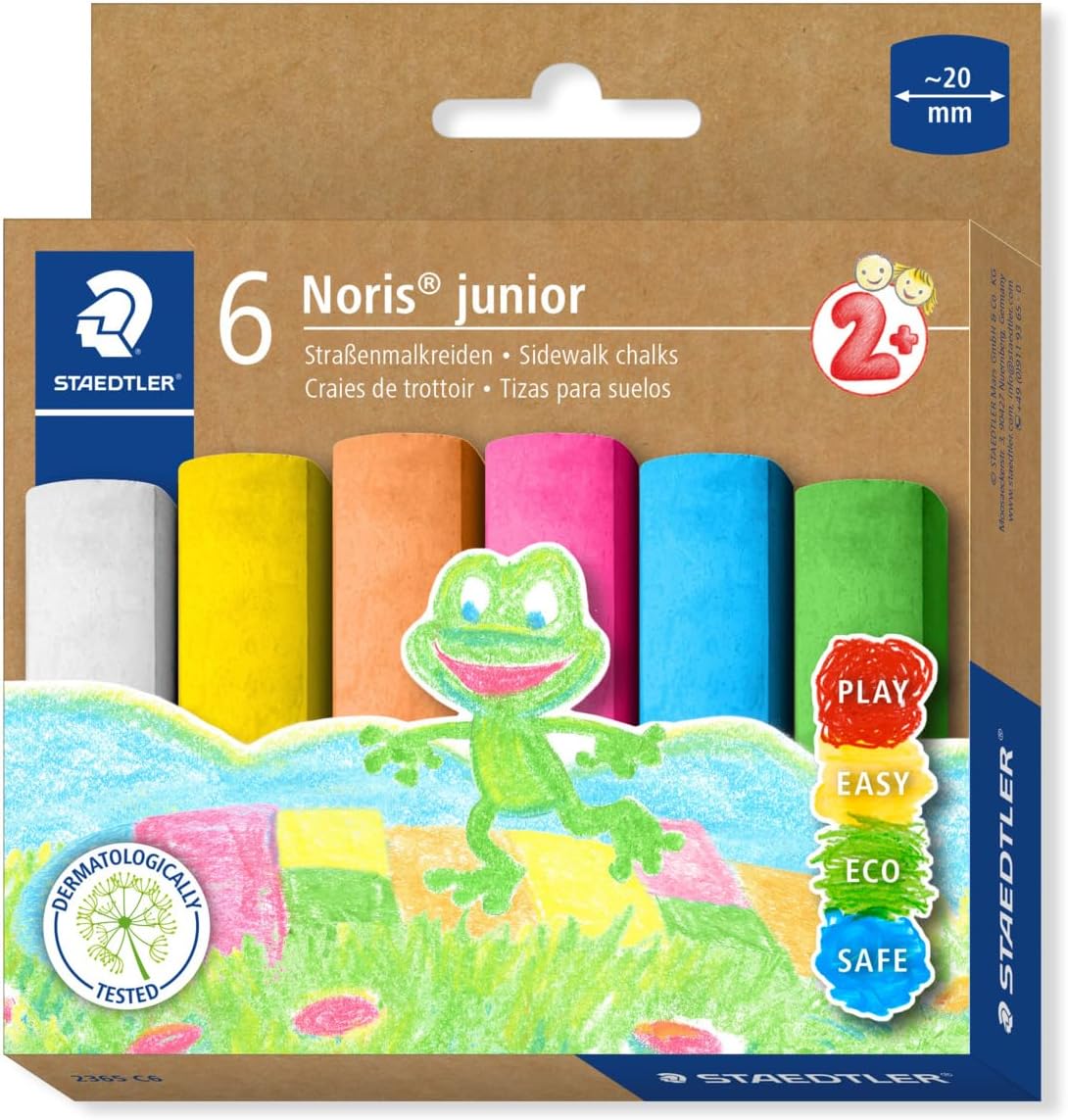 STAEDTLER Noris junior Straßenmalkreide 6er-Set farbig sortiert