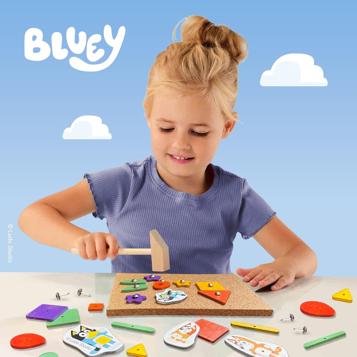 SES Creative Hämmerchen Tick mit Bluey Holzformen ab 3 Jahren