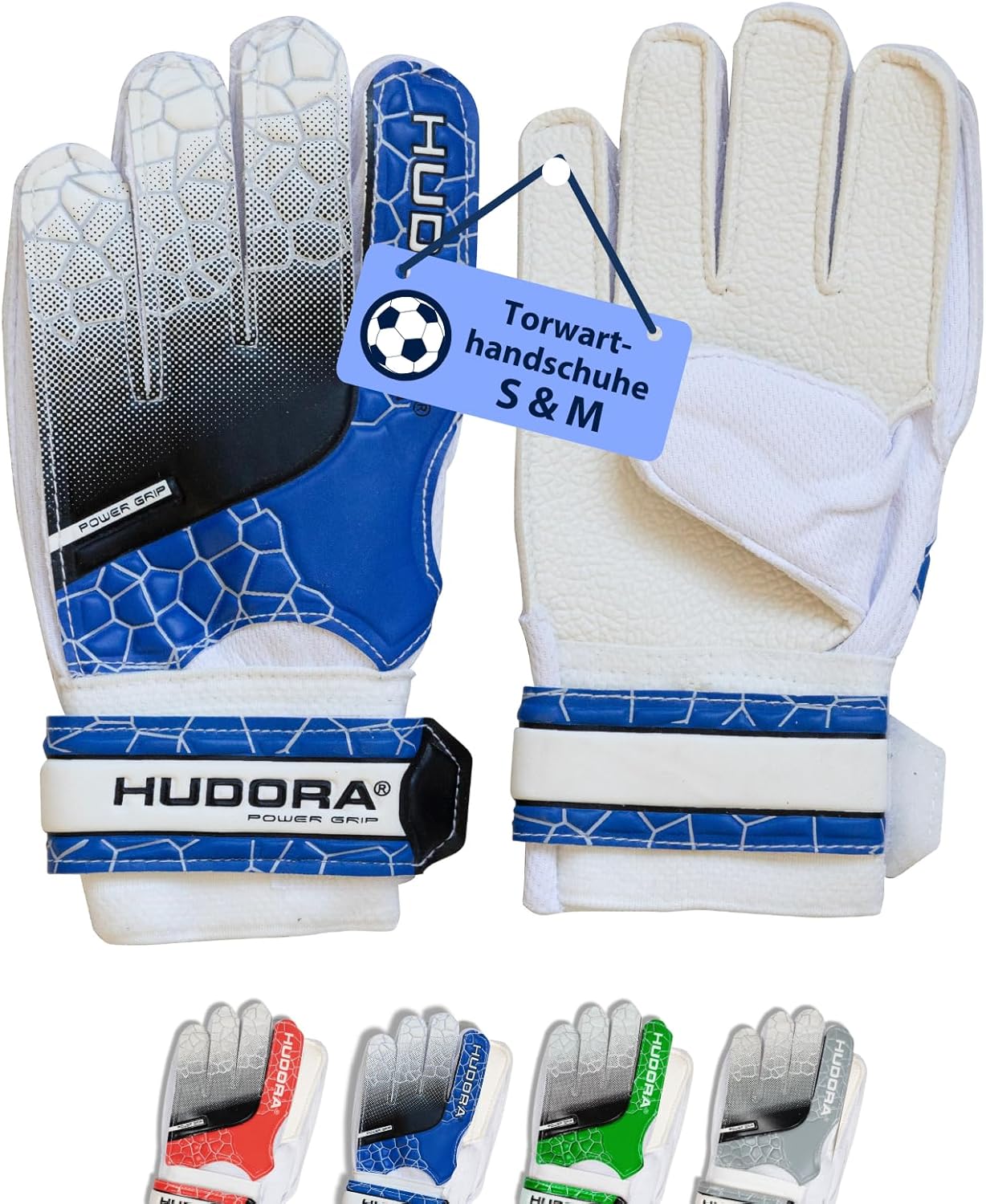HUDORA Torwarthandschuhe Kinder Größe S blau