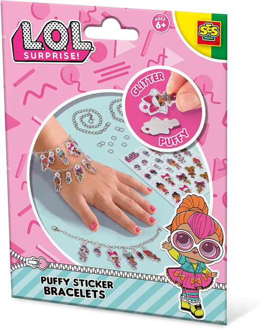 SES Creative L.O.L. Surprise - Puffy Aufkleber Armbänder Bastelset