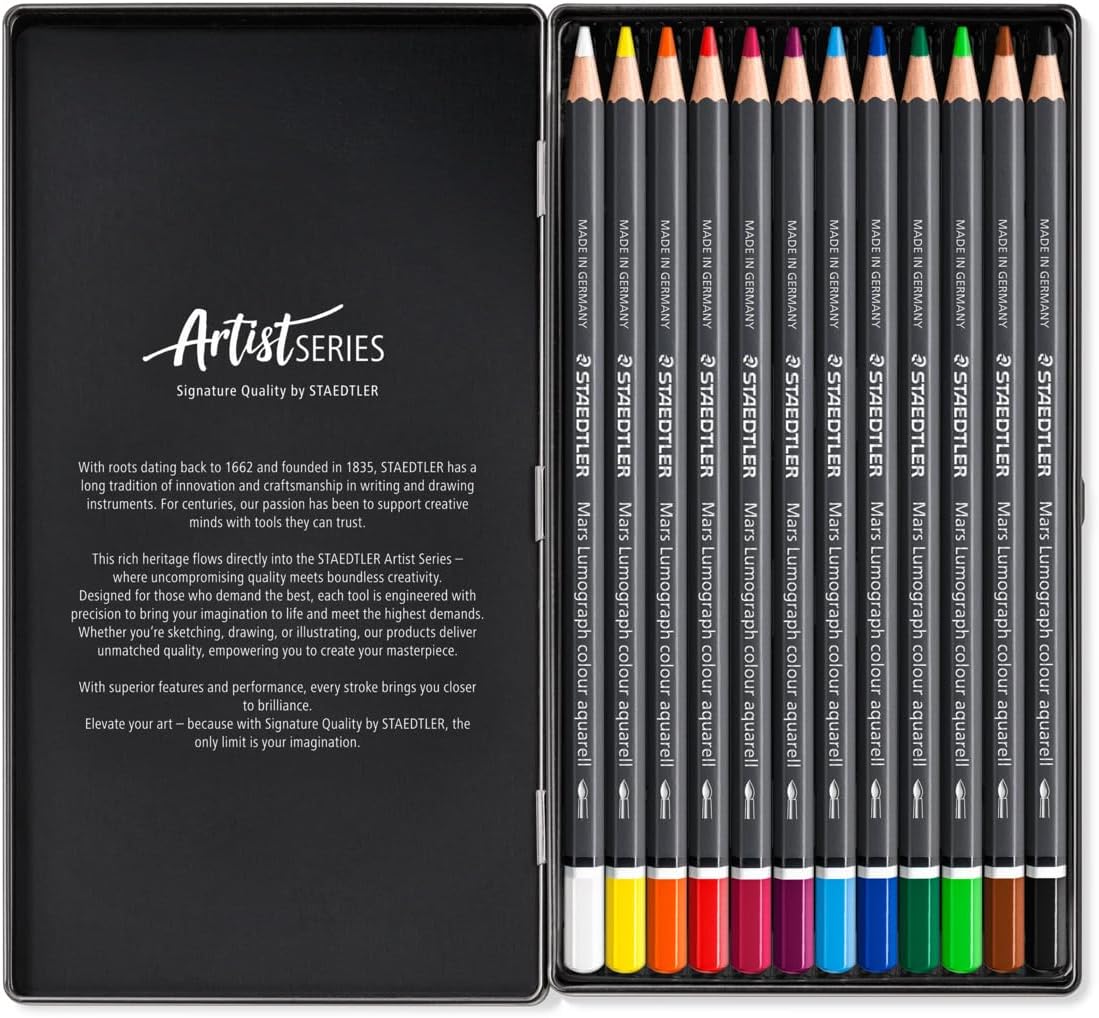 STAEDTLER Aquarell-Farbstifte Mars 12er Metalletui PEFC