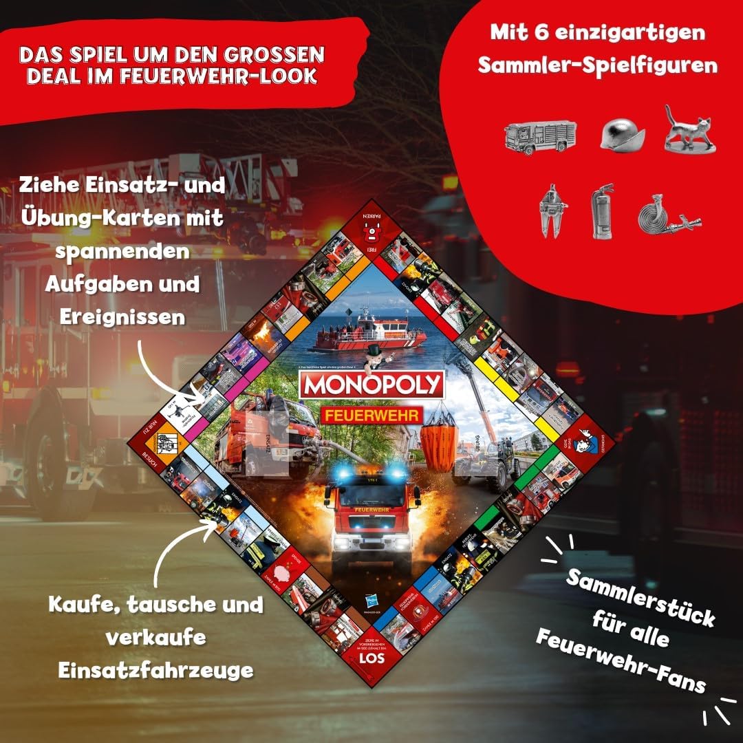 Monopoly Feuerwehr Edition - Brettspiel ab 8 Jahren