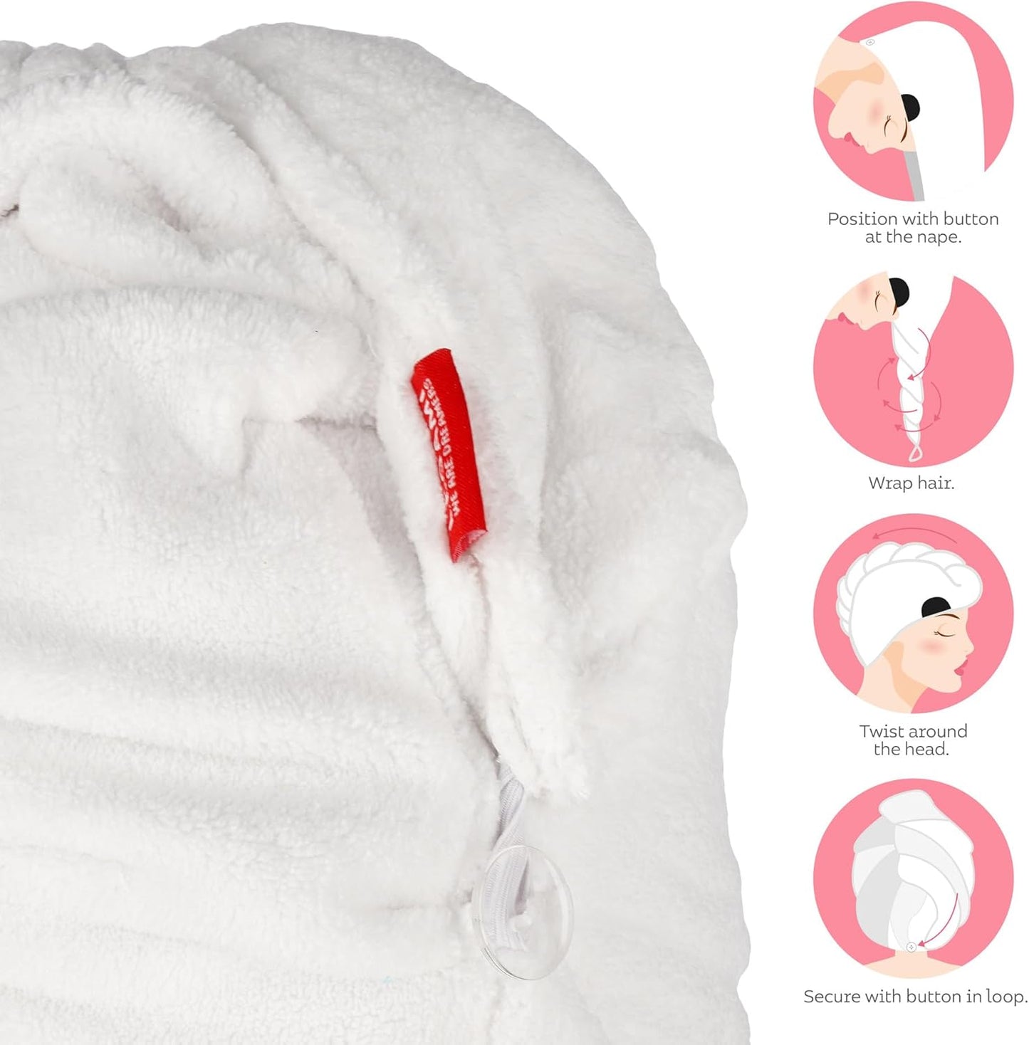 LEGAMI Haarturban Panda – Mikrofaser, schnelltrocknend
