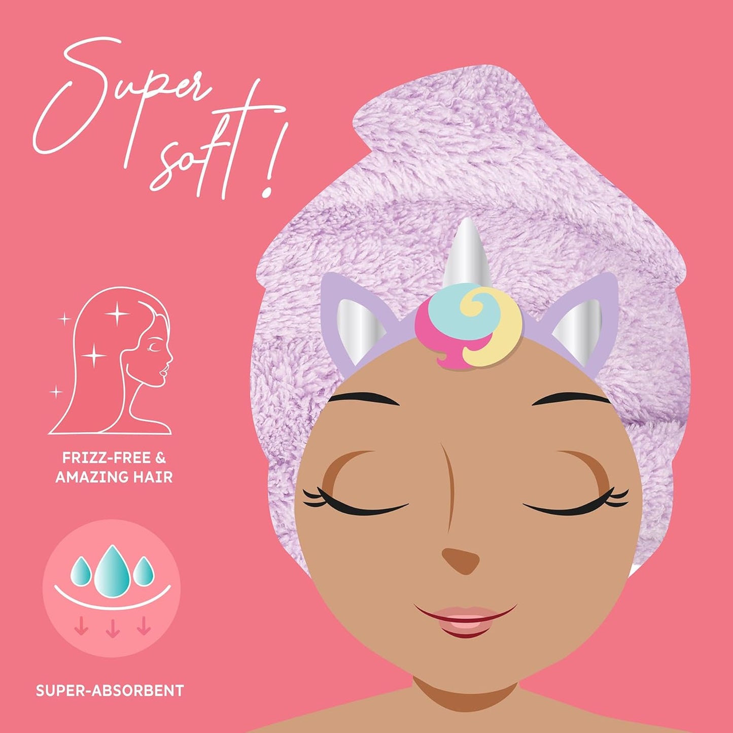 LEGAMI Haarturban Unicorn – Mikrofaser, schnelltrocknend