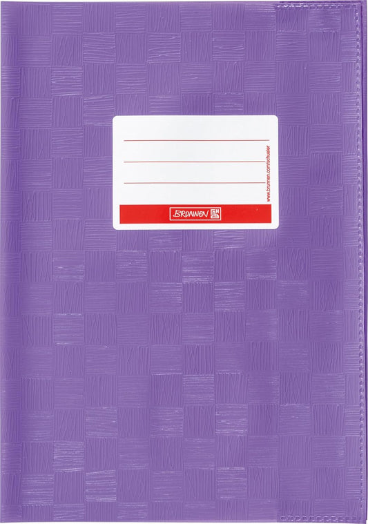 BRUNNEN Hefthülle A4 violett - Premium Schutz mit Baststruktur & Namensschild