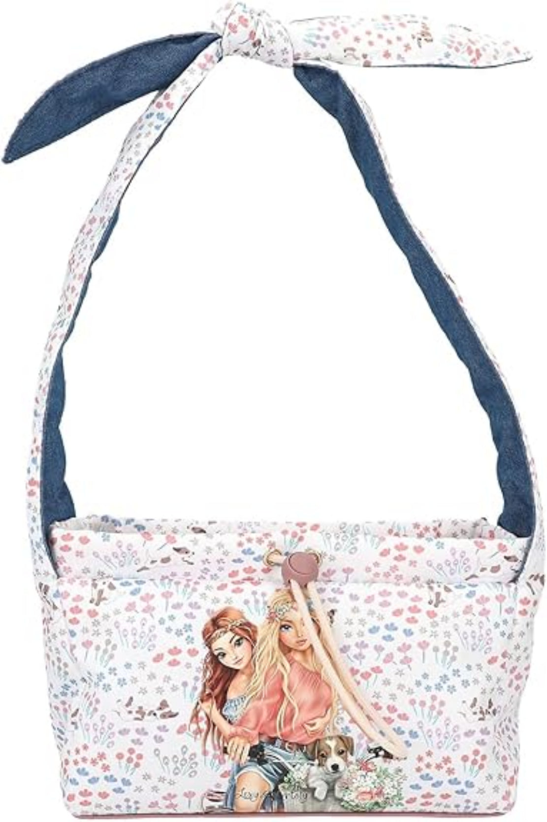 TOPModel Umhängetasche Velo Fleur - Blumenmuster & Knotendetail