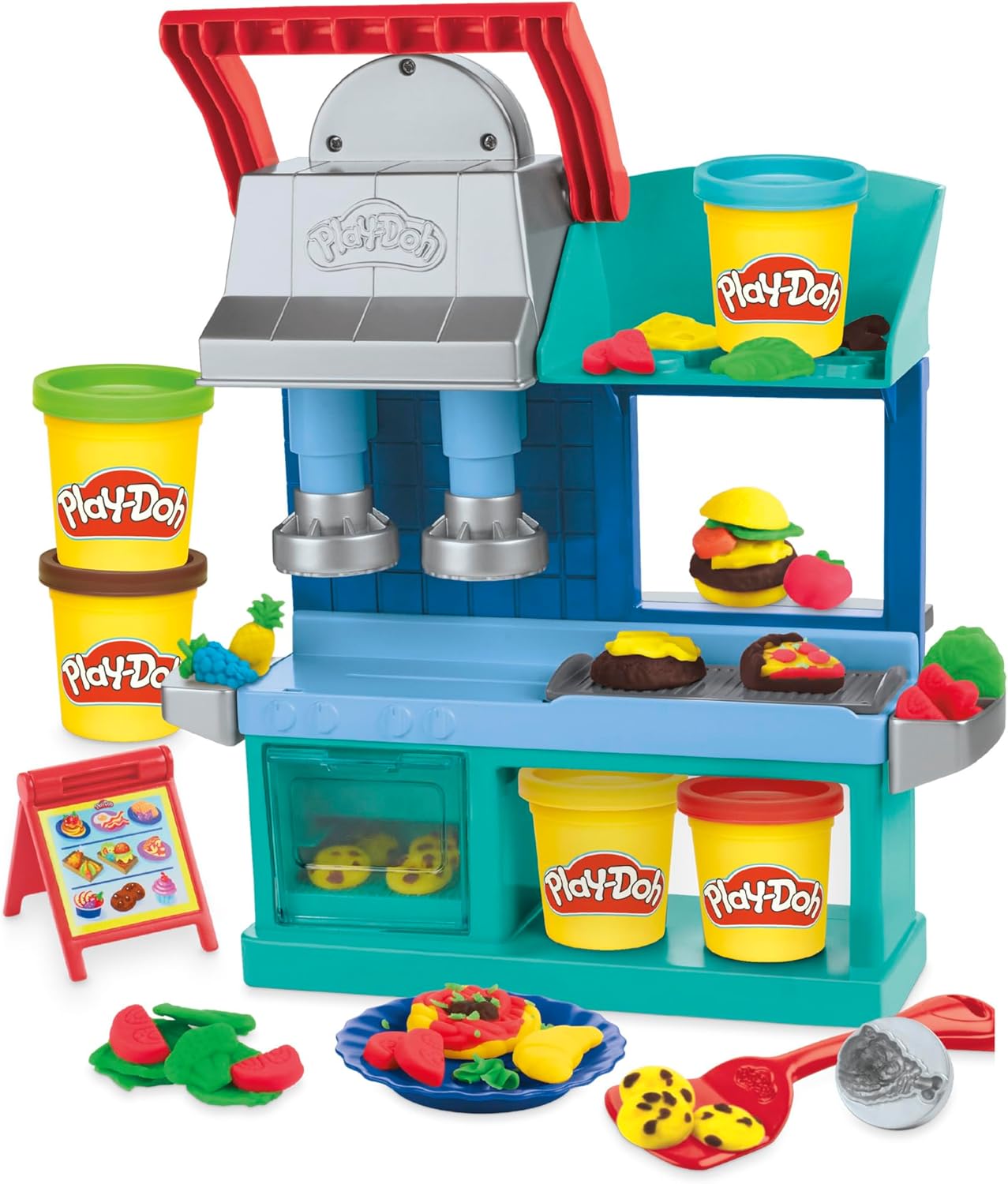 Play-Doh Kreativbox Buntes Restaurant - 30+ Werkzeuge & Knete