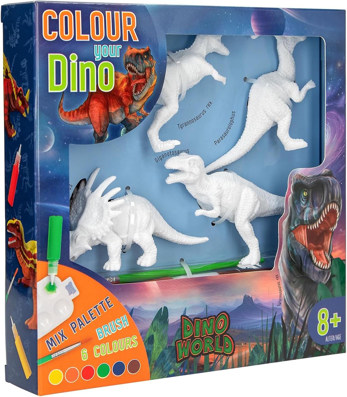 Dino World DIY Colour Your Dino - Kreatives Mal- und Spielset