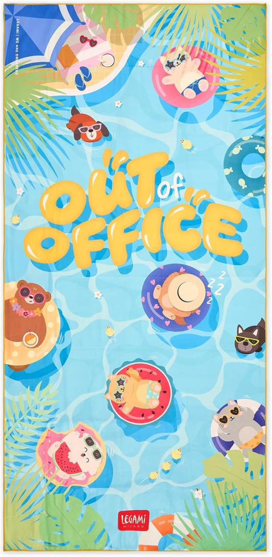 Legami Mikrofaser-Strandtuch Out of Office 85x180 cm