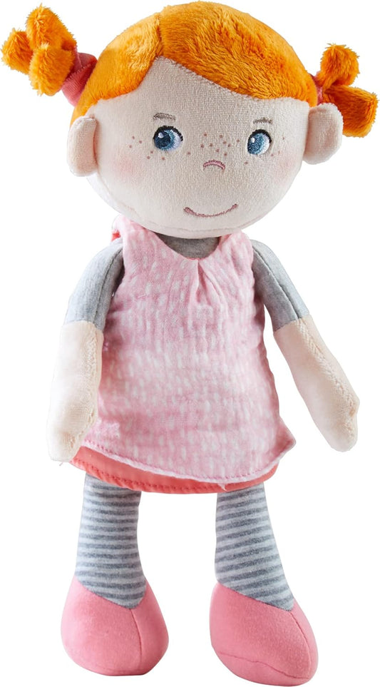 HABA Kuschelpuppe Juna - Weiche Stoffpuppe für Babys und Kleinkinder