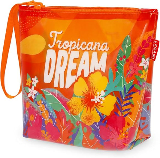 LEGAMI Beach Pouch Summer Is Magic transparent 20x16