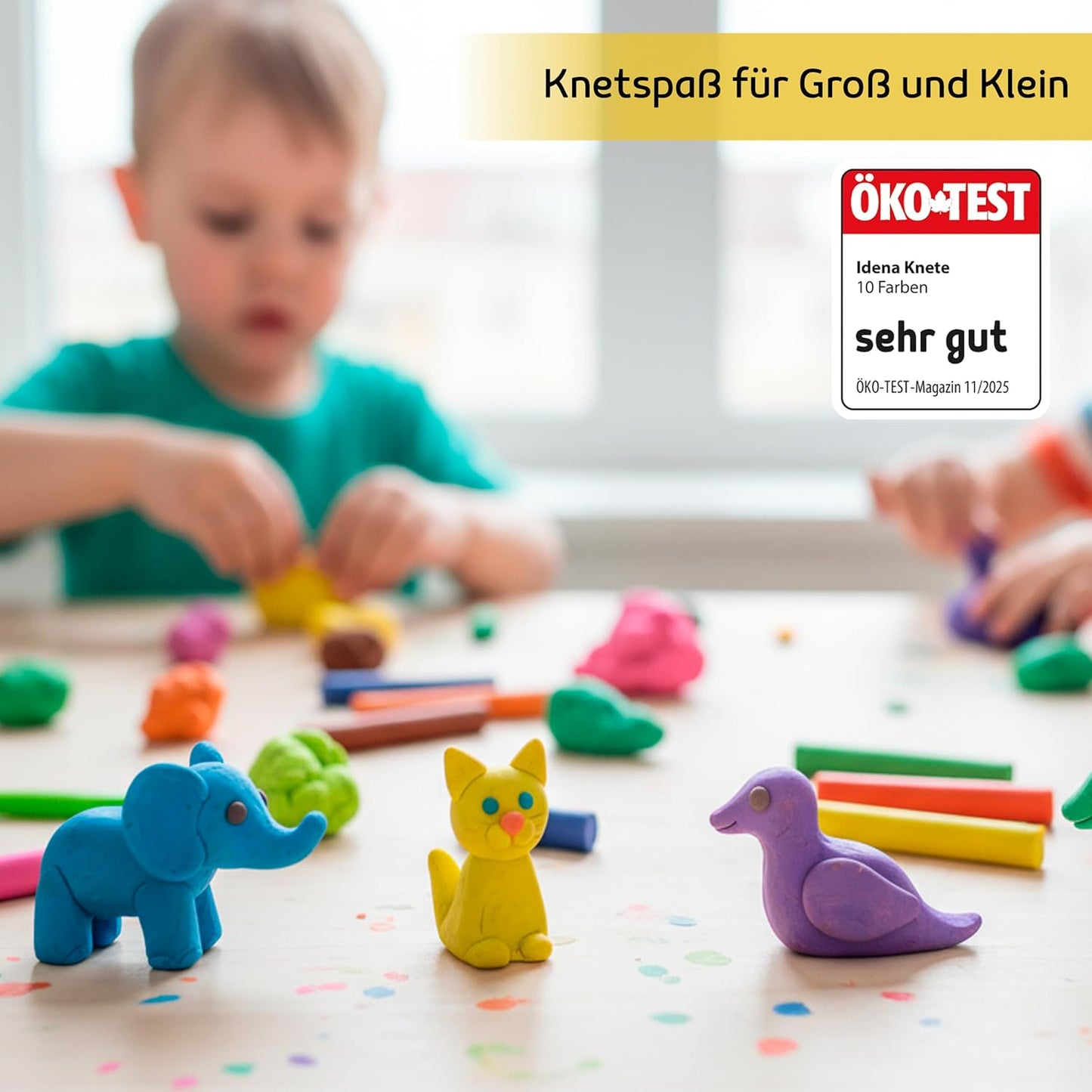 Idena Knete 10 Farben – vegan, glutenfrei, ÖKO-TEST „sehr gut“
