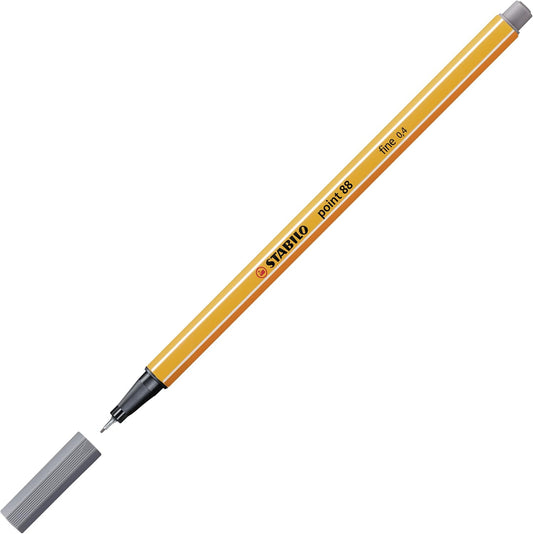 STABILO point 88 Fineliner - Dunkelgrau - Präzise Linien für Profis