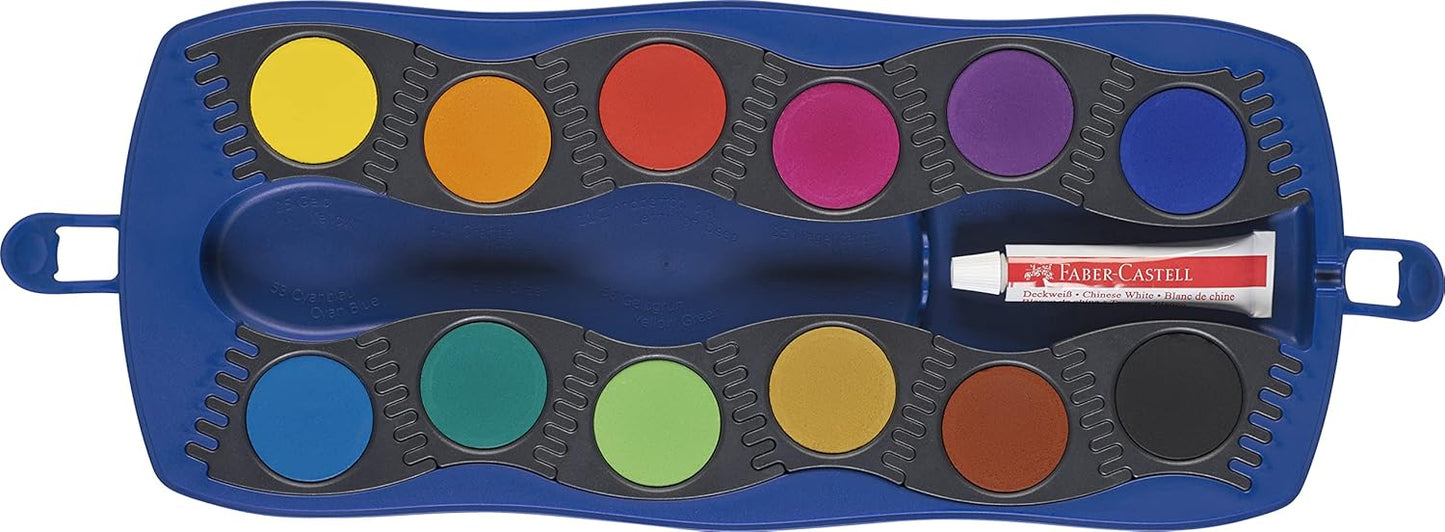 Faber-Castell Farbkasten Connector 12 Farben blau