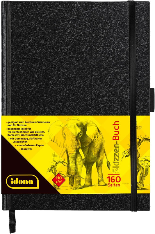 Idena Skizzenbuch A5 Hardcover 160 Seiten 110g/m² FSC-Mix Papier