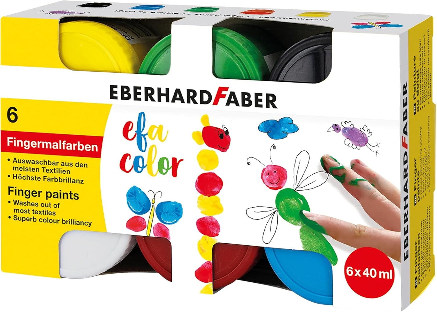Eberhard Faber Fingerfarbe EFA Color 6er-Set