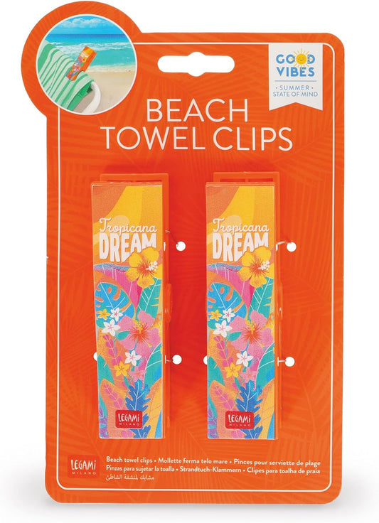 LEGAMI Beach Towel Clips Tropicana 2er-Set 3x11,5 cm