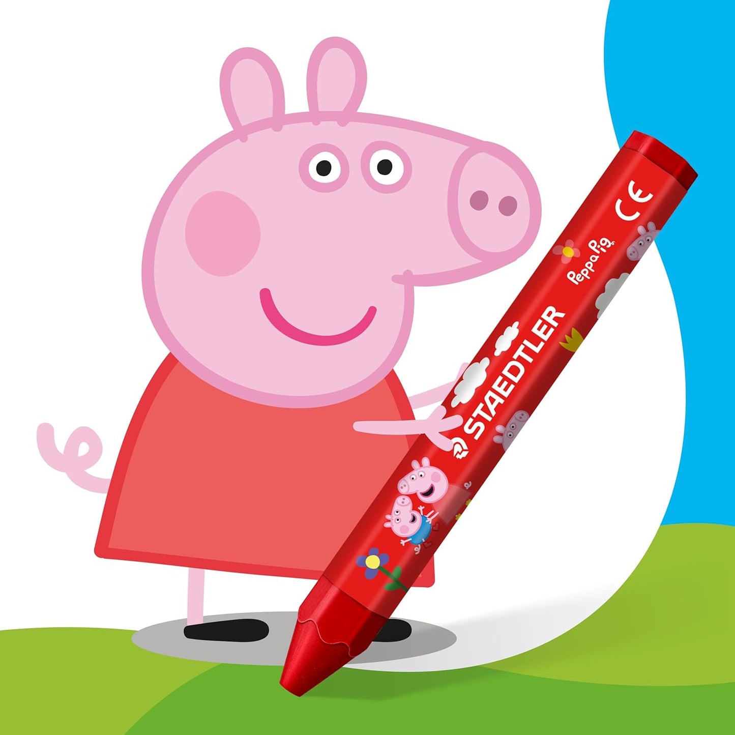 STAEDTLER Wachsmalkreide Peppa Wutz – 12 Farben im Etui
