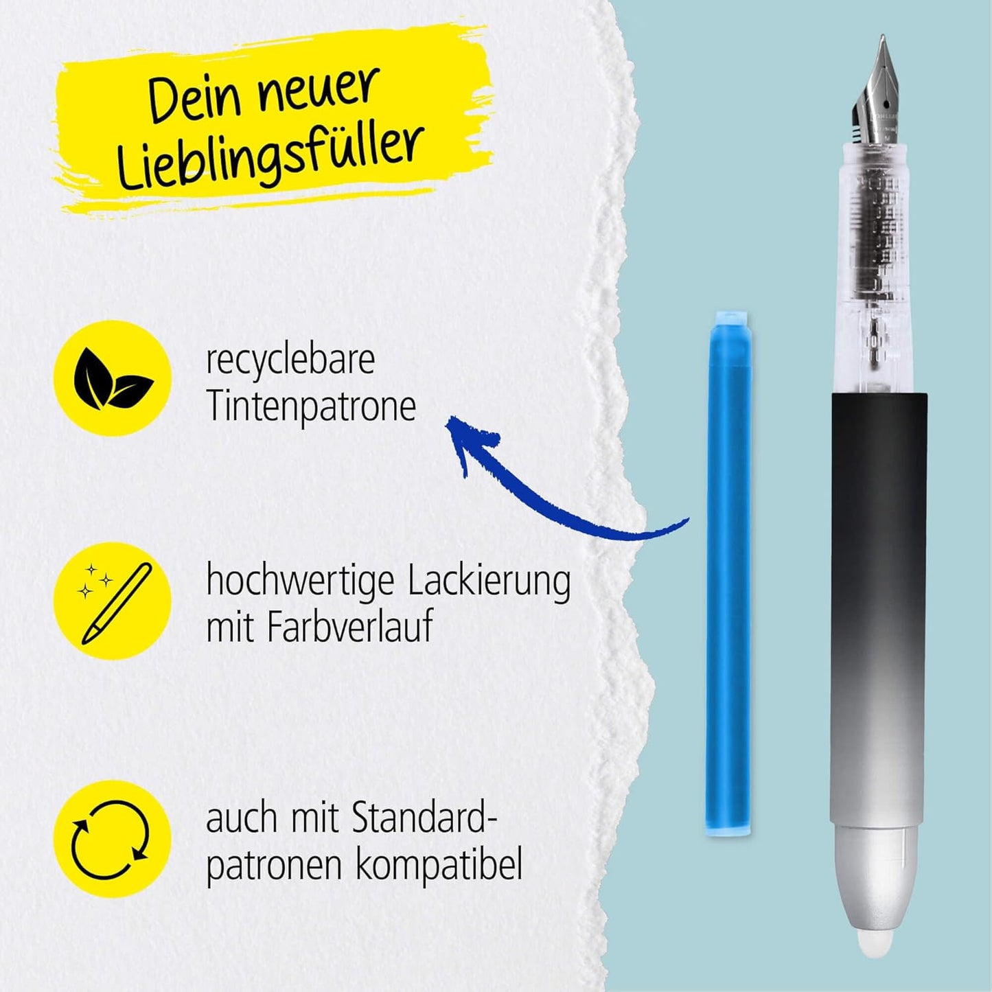 Füllhalter MagiXX Lavender - Schulfüller für Anfänger