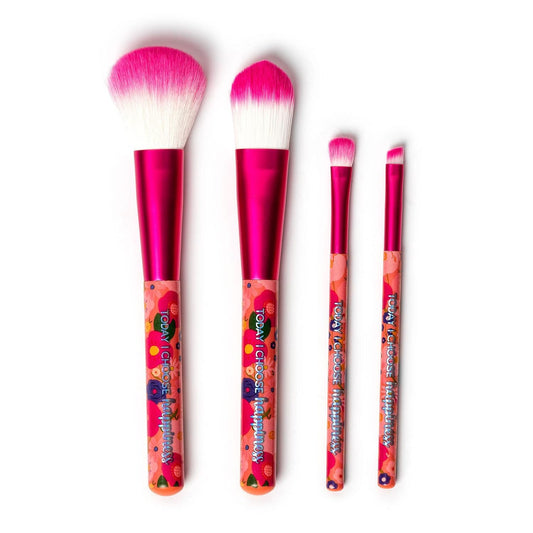 Legami Oh My Glow! Flowers Make-up-Pinsel 4er-Set, vegan