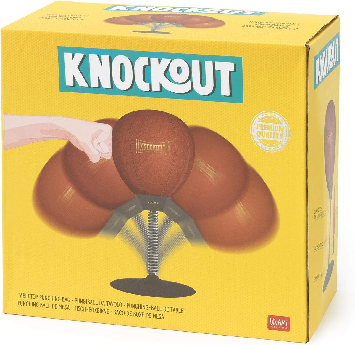 Legami Knockout Tisch-Boxbirne, Ø18 cm, mit Saugnapf