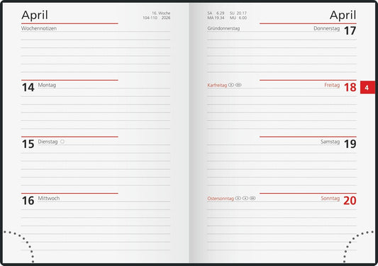 Taschenkalender 2026 - Wochenplaner im handlichen Format