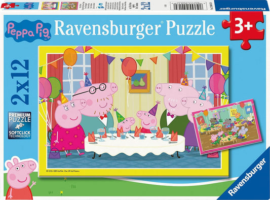Zeit zu feiern! 2 x 12 Teile Puzzles